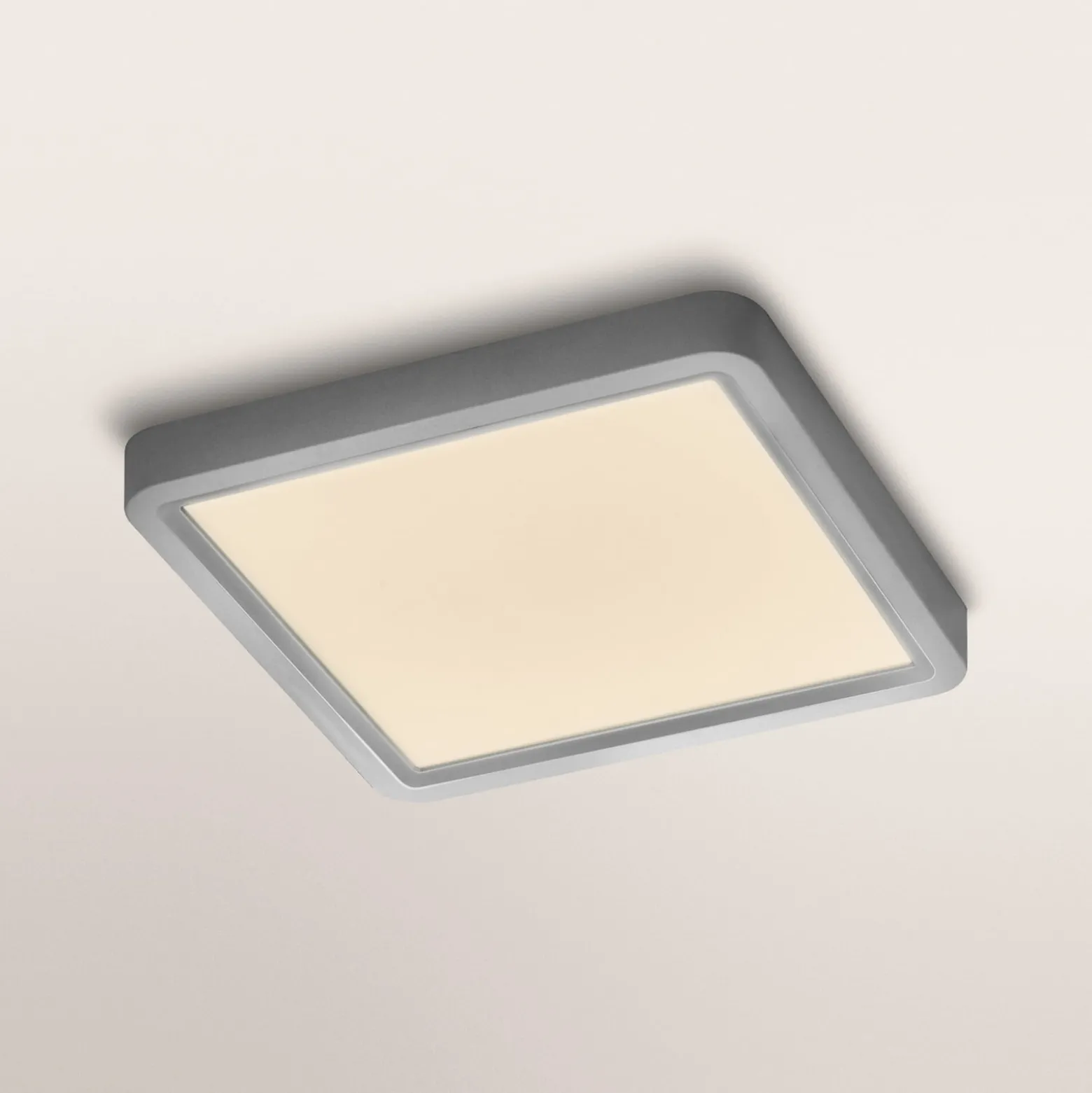 OSRAM LED-kattovalaisin ORBIS QUICKFIX 32x32 cm, hopea, clickdim