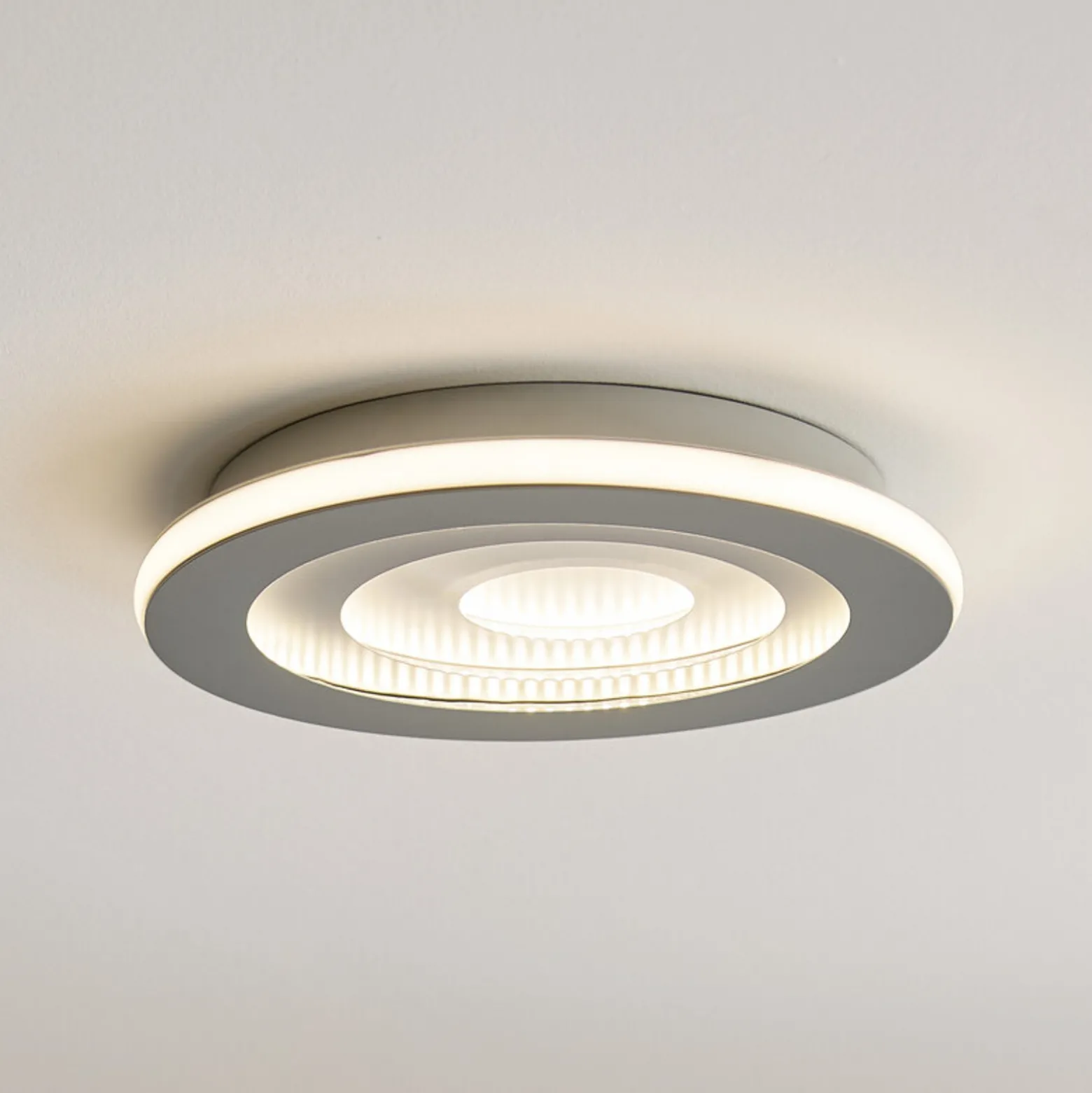 OSRAM LED-kattovalaisin ORBIS SPIRAL CENTRAL LIGHT, halkaisija 51 cm, harmaa