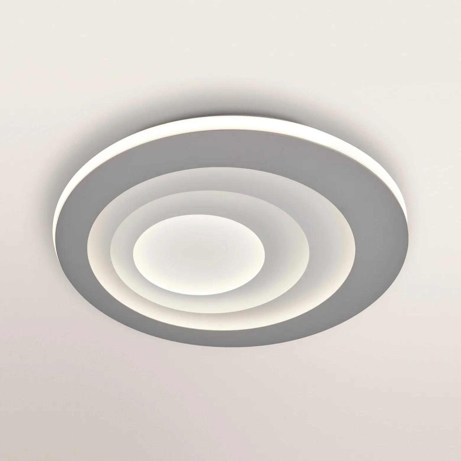 OSRAM LED-kattovalaisin ORBIS SPIRAL CENTRAL LIGHT, halkaisija 51 cm, harmaa