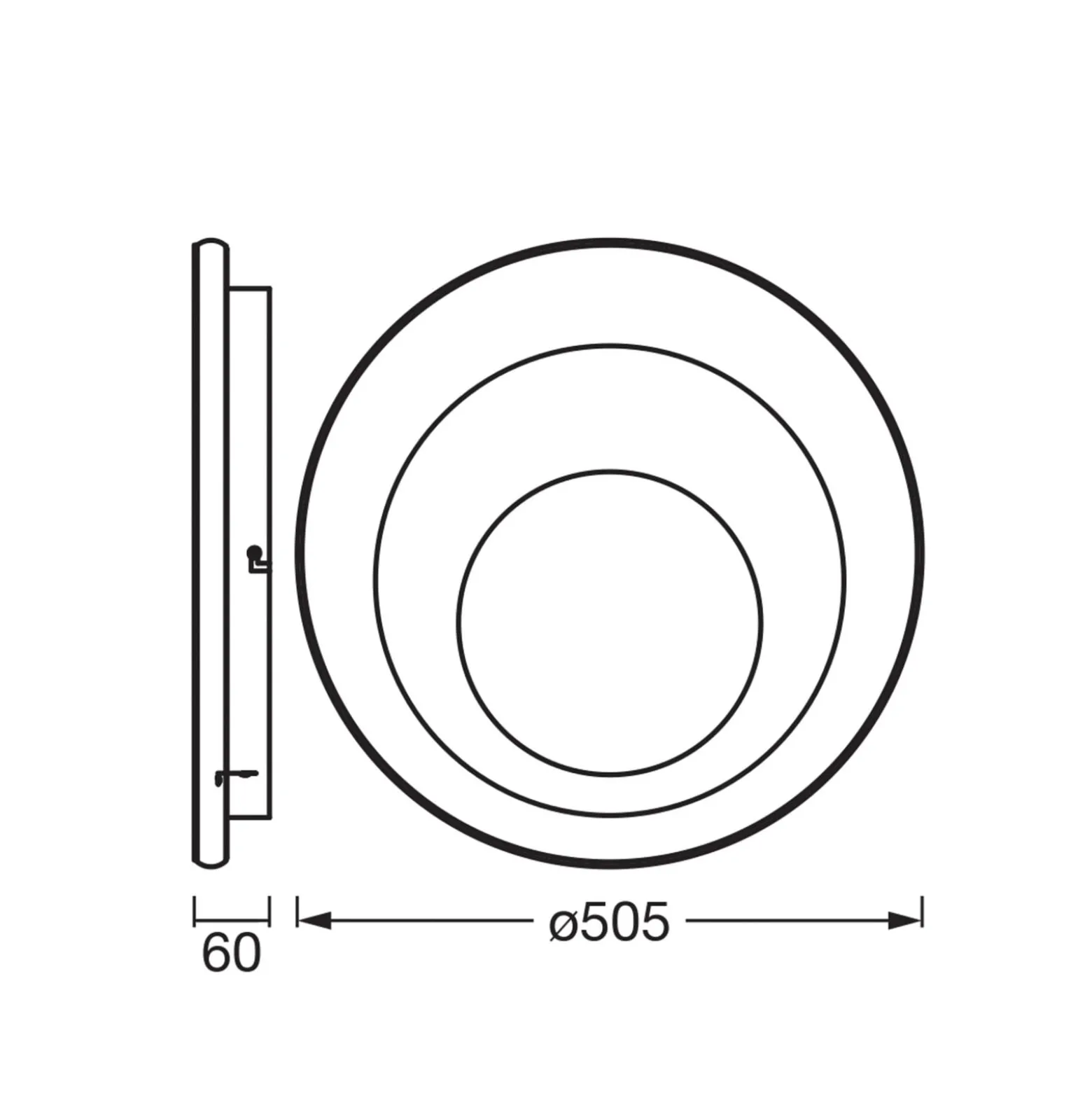 OSRAM LED-kattovalaisin ORBIS SPIRAL CENTRAL LIGHT, halkaisija 51 cm, harmaa