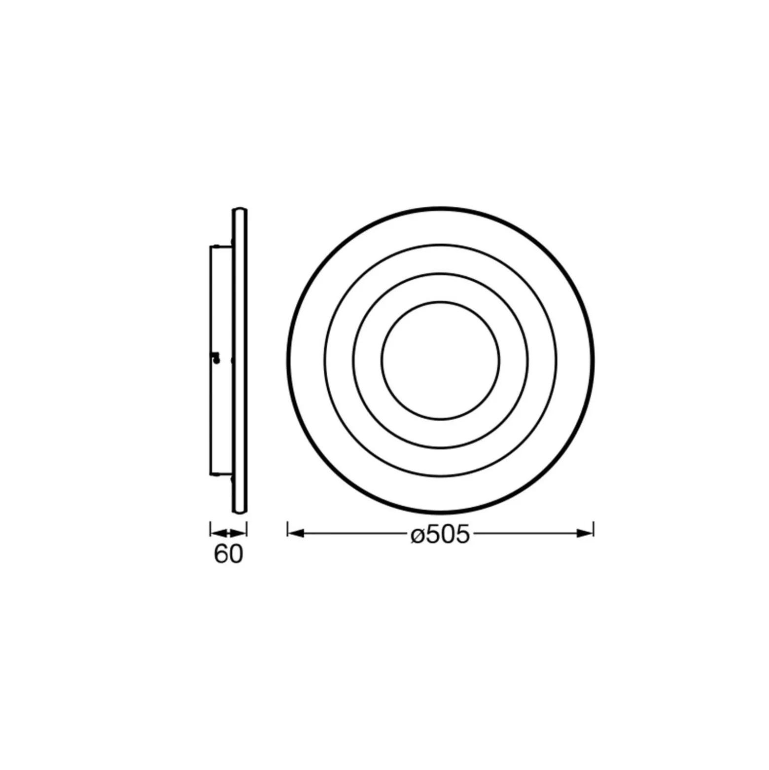 OSRAM LED-kattovalaisin ORBIS SPIRAL LOOP 51 cm valkoinen Sidelight