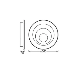 OSRAM LED-kattovalaisin ORBIS SPIRAL ROUND, Ø 37 cm, valkoinen 38 W
