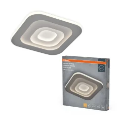 OSRAM LED-kattovalaisin ORBIS SPIRAL SQUARE, 50 x 50 cm, harmaa