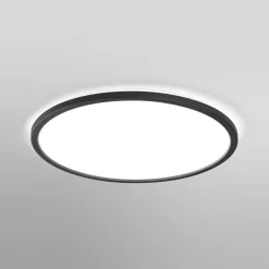 OSRAM LED-kattovalaisin ORBIS ULTRA SLIM, musta, Ø 40 cm himmennettävä
