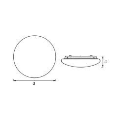 OSRAM LED-kattovalaisin tunnistimella ORBIS IP44, Ø 30 cm, valkoinen