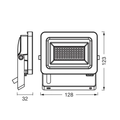 OSRAM LED-kohdevalaisin Floodlight EA, 15 W, IP65, musta, alumiini