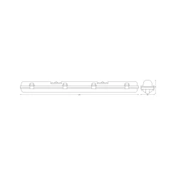 OSRAM LED-kosteiden tilojen valaisin SUBMARINE, 126 cm 15 W harmaa IP65