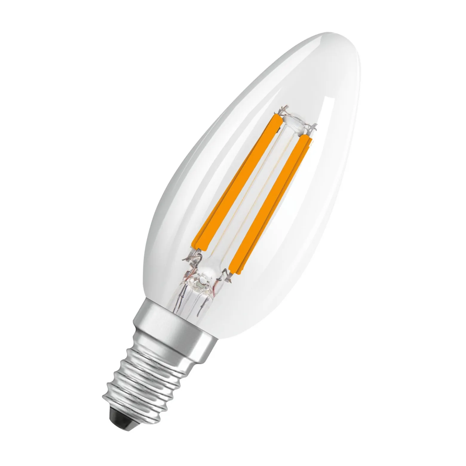 OSRAM LED-kynttilähehkulamppu E14 2,2W 827 EEK A 3-pakkaus