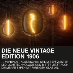 OSRAM LED-kynttilävalaisin Vintage 1906, E14 hehkulanka 4W 824 kultainen