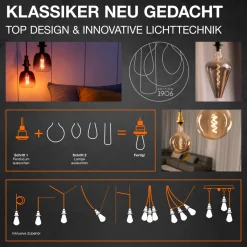 OSRAM LED-kynttilävalaisin Vintage 1906, E14 hehkulanka 4W 824 kultainen