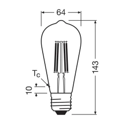 OSRAM LED-lamppu Edison E27 3.8W hehkulanka 4,000K