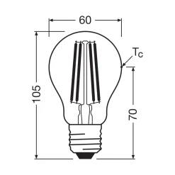 OSRAM LED-lamppu E27 2,2W hehkulanka 4 000K 470lm 2-pack