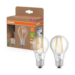 OSRAM LED-lamppu E27 3.8W hehkulanka 2,700K 806lm 2-pack 2-pack
