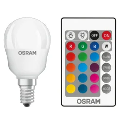 OSRAM-LED-lamppu E14 4,2W Star+pisara, kaukosäädin