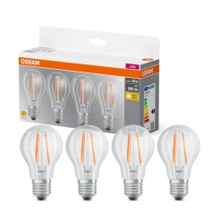 OSRAM LED-lamppu hehkulamppu E27 6.5W 827 4-pakkaus