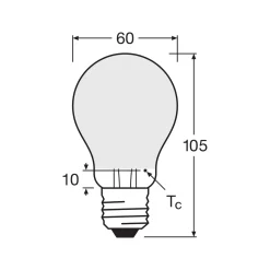 OSRAM LED-lamppu matta E27 6,5W 827 6-pack 6 kpl