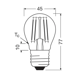 OSRAM LED-lamppu pudotus E27 1.2W hehkulanka 4000K 255lm