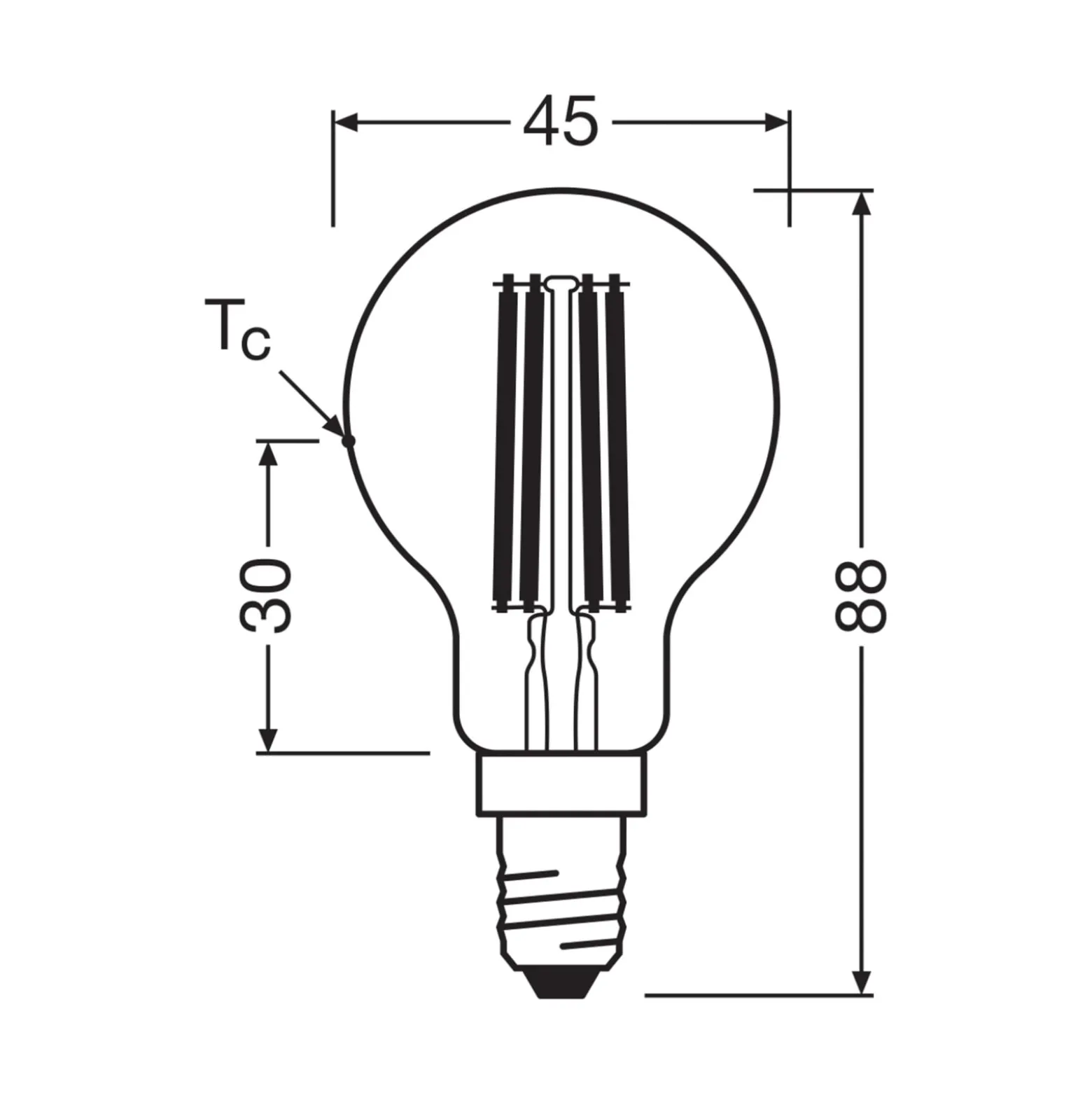 OSRAM LED-lampun hehkulanka E14 3.8W 2700K 806lm 3.8W 2700K 806lm