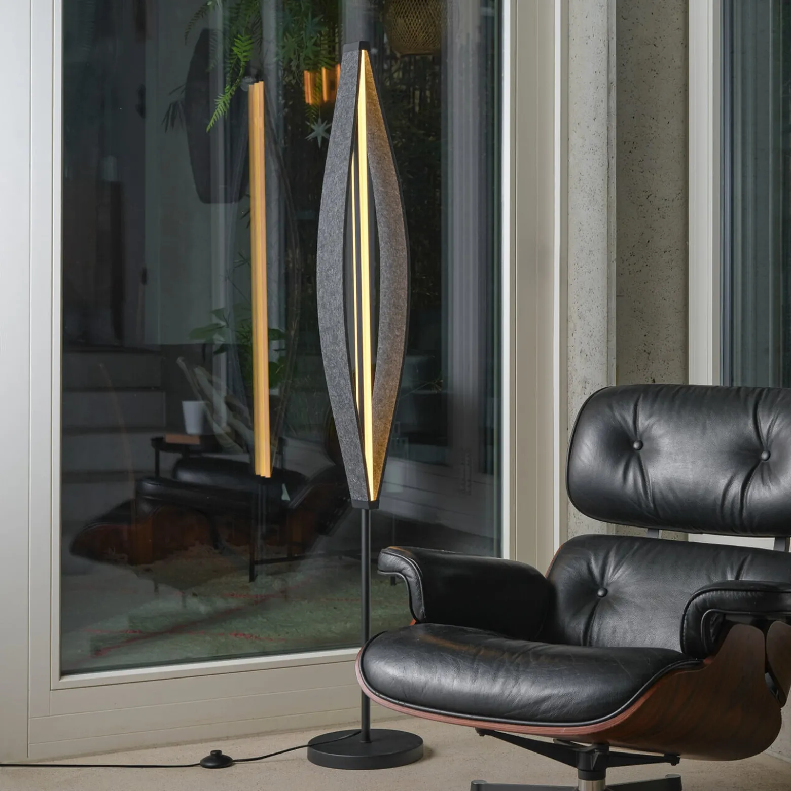 OSRAM LED-lattiavalaisin Decor Flat Felt, harmaa, huopa, 3 000 K