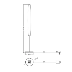 OSRAM LED-lattiavalaisin Decor Flat Felt, harmaa, huopa, 3 000 K