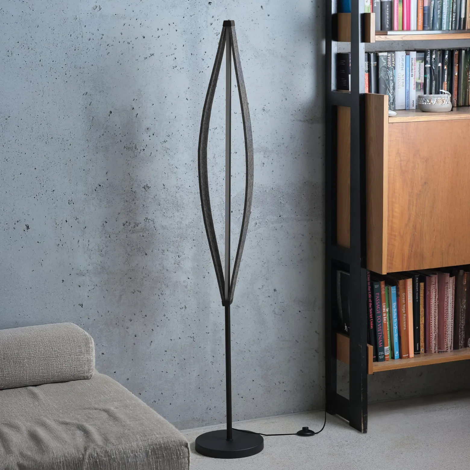 OSRAM LED-lattiavalaisin Decor Flat Felt, harmaa, huopa, 3 000 K