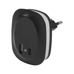 OSRAM LED-pistorasian yövalo LUNETTA EDGE, musta anturi
