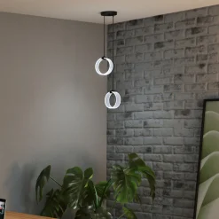 OSRAM LED-riippuvalaisin Decor Circle, 2-lamppuinen, CCT, musta