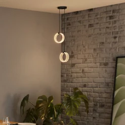 OSRAM LED-riippuvalaisin Decor Circle, 2-lamppuinen, CCT, musta
