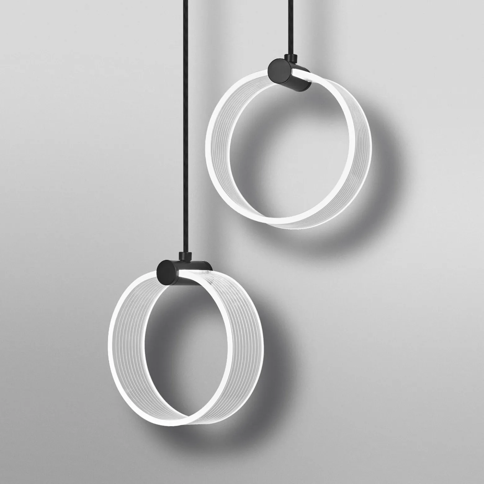 OSRAM LED-riippuvalaisin Decor Circle, 2-lamppuinen, CCT, musta