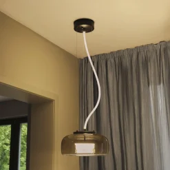 OSRAM LED-riippuvalaisin DECOR GLOW harmaa/musta Ø 38 cm ylös/alas