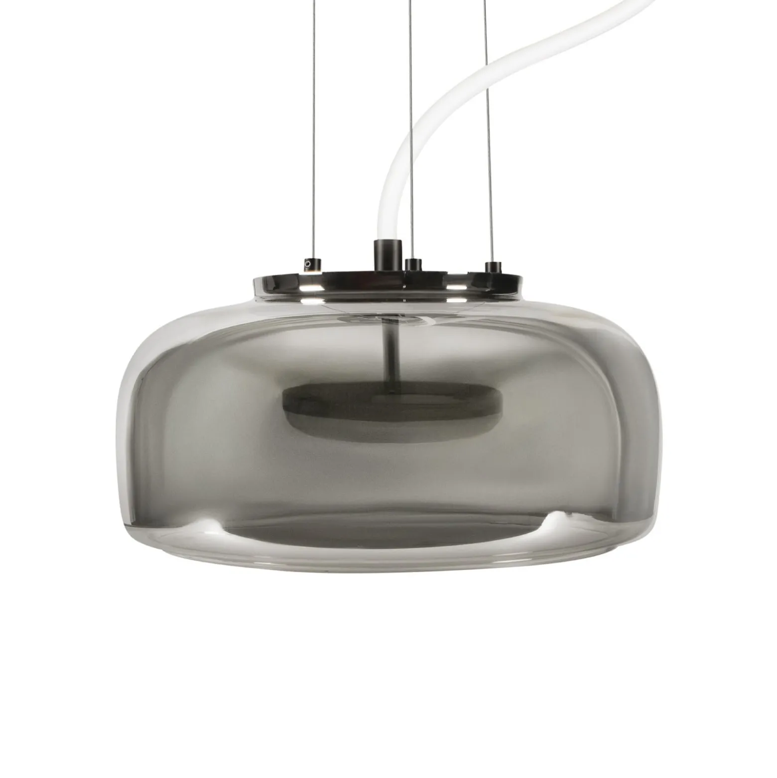 OSRAM LED-riippuvalaisin DECOR GLOW harmaa/musta Ø 38 cm ylös/alas