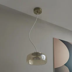 OSRAM LED-riippuvalaisin DECOR GLOW, keltainen/kultainen, Ø 38 cm, valo