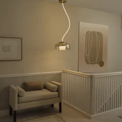 OSRAM LED-riippuvalaisin DECOR GLOW, keltainen/kultainen, Ø 38 cm, valo
