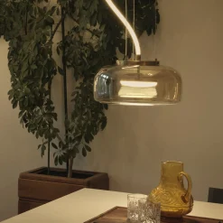 OSRAM LED-riippuvalaisin DECOR GLOW, keltainen/kultainen, Ø 38 cm, valo