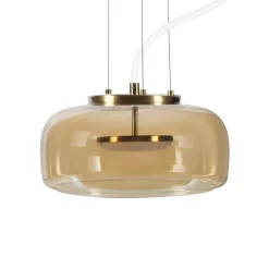 OSRAM LED-riippuvalaisin DECOR GLOW, keltainen/kultainen, Ø 38 cm, valo