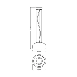 OSRAM LED-riippuvalaisin DECOR GLOW, keltainen/kultainen, Ø 38 cm, valo