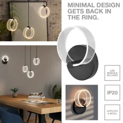 OSRAM LED-riippuvalo Decor Circle, 3-lamppuinen, pyöreä, CCT, musta