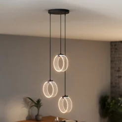 OSRAM LED-riippuvalo Decor Circle, 3-lamppuinen, pyöreä, CCT, musta