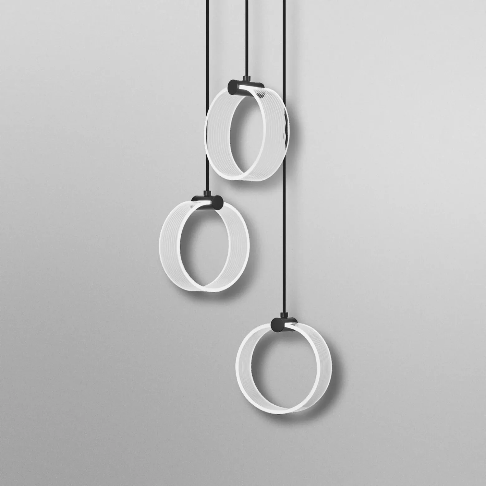OSRAM LED-riippuvalo Decor Circle, 3-lamppuinen, pyöreä, CCT, musta