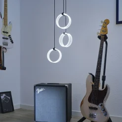 OSRAM LED-riippuvalo Decor Circle, 3-lamppuinen, pyöreä, CCT, musta
