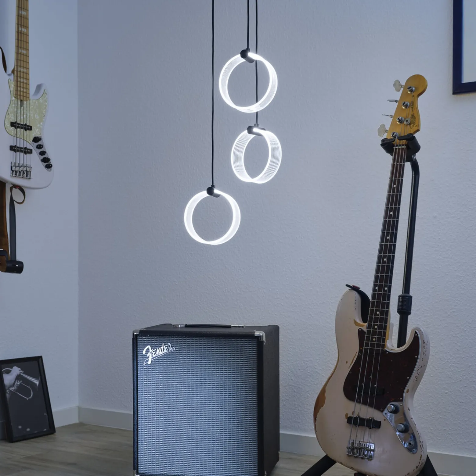 OSRAM LED-riippuvalo Decor Circle, 3-lamppuinen, pyöreä, CCT, musta