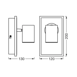 OSRAM LED-seinäkohdevalaisin MARS CLICK-SELECT, 1 spotti, musta