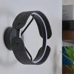 OSRAM LED-seinävalaisin Decor Curve Felt, harmaa, huopa, 3 000 K