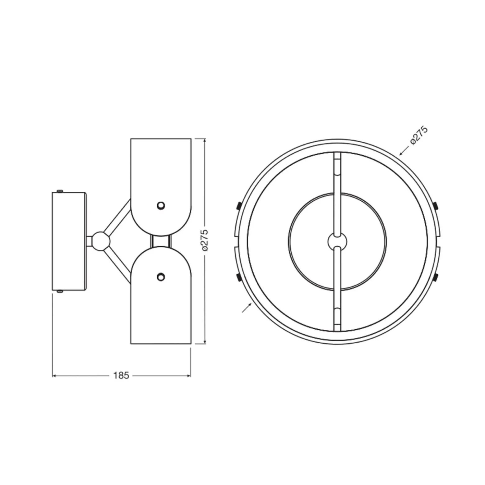 OSRAM LED-seinävalaisin Decor Curve Felt, harmaa, huopa, 3 000 K