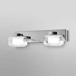 OSRAM LED-seinävalaisin ORBIS FLAME, kromi, 2-lamppuinen, CCT, IP44