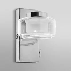 OSRAM LED-seinävalaisin ORBIS FLAME, kromi, metalli, IP44, CCT