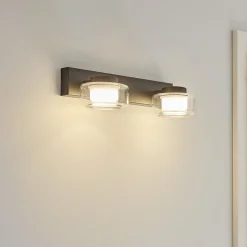 OSRAM LED-seinävalaisin ORBIS FLAME, musta, 2-lamppuinen, CCT IP44