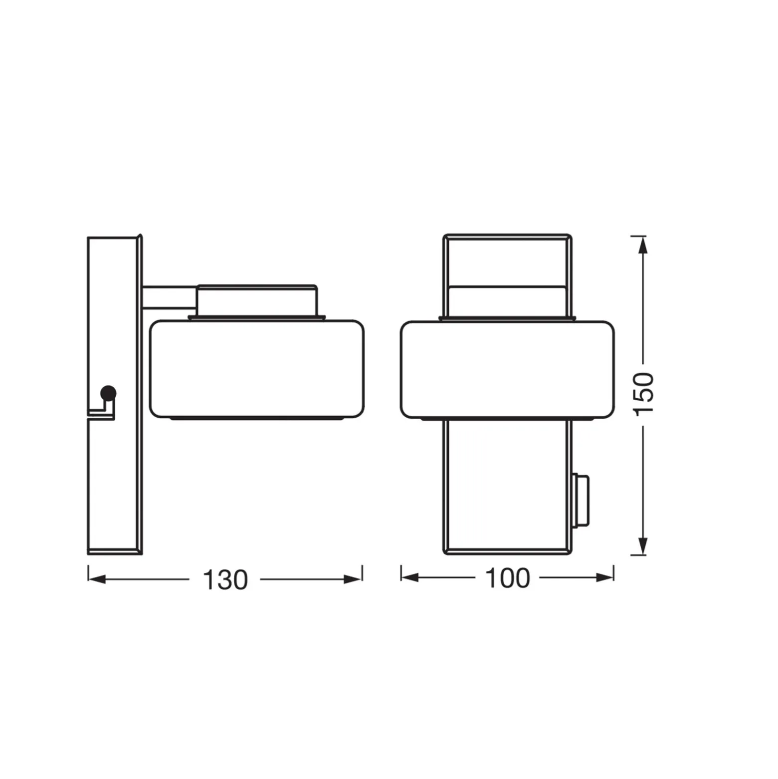 OSRAM LED-seinävalaisin ORBIS FLAME, musta, metalli, IP44 CCT