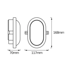 OSRAM LED-ulkoseinälamppu BULKHEAD, valkoinen, 6 W muovi IP54