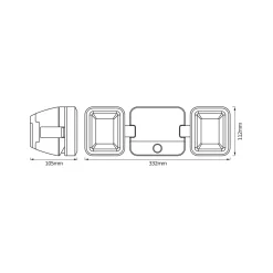 OSRAM LED-ulkoseinävalaisin DOUBLE, musta, 2-lamppuinen, paristo